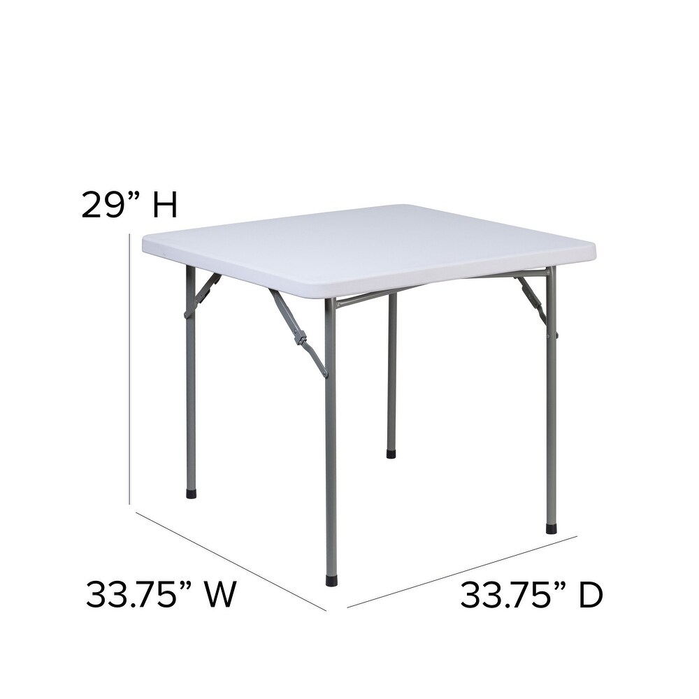 2.81 Foot Square Plastic Folding Table   Card Table/Game Table