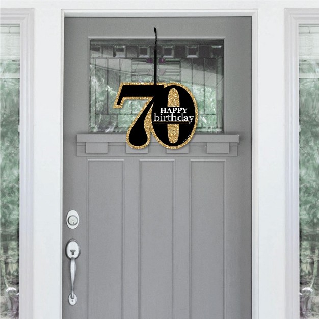 Big Dot Of Happiness Adult 70th Birthday Gold Hanging Porch Birthday Party Outdoor Decorations Front Door Decor 1 Piece Sign