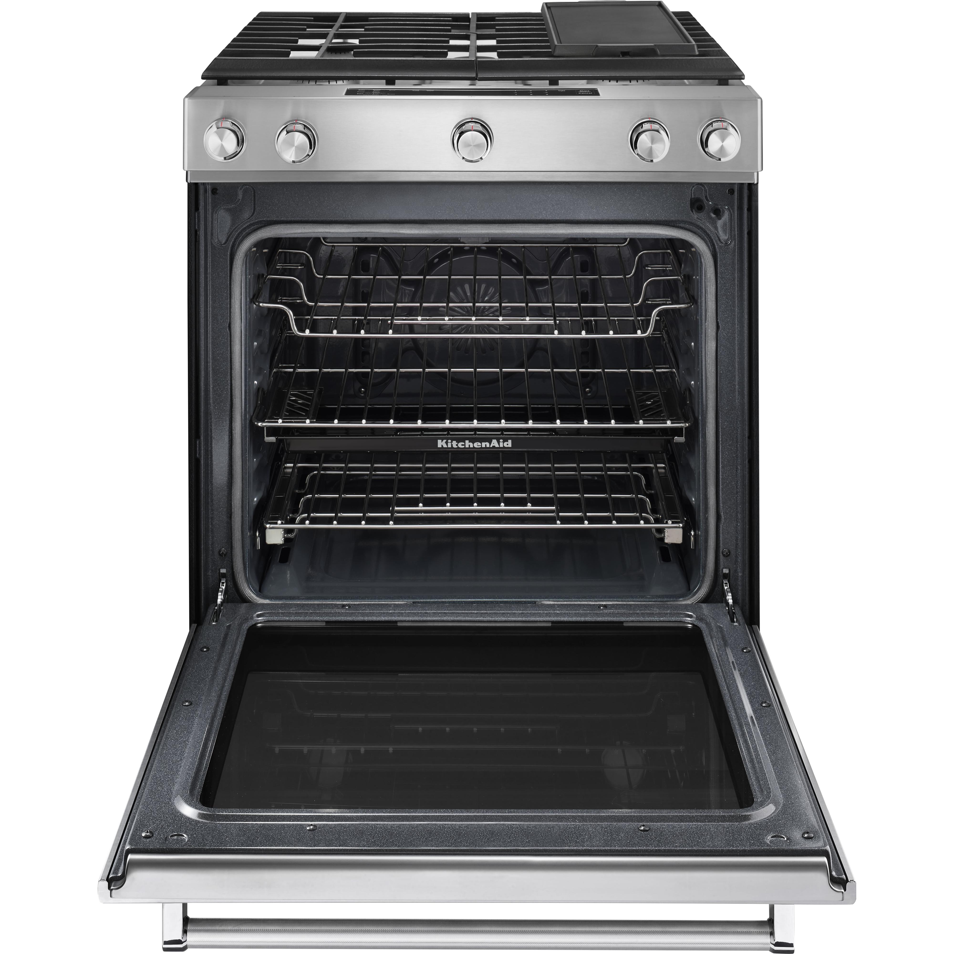 KitchenAid 30-inch Slide-In Gas Range KSGB900ESS