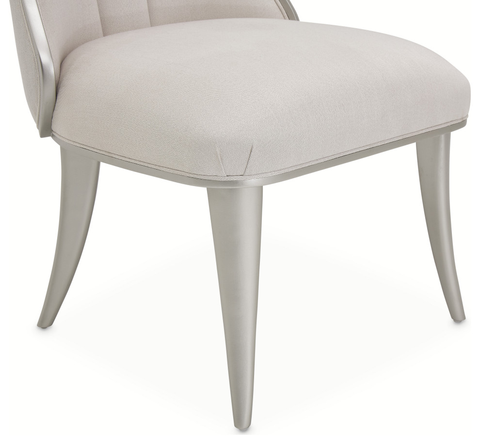 Penthouse Dining Side Chair  Set of 2   Ash Gray   Contemporary   Dining Chairs   by Michael Amini  Houzz