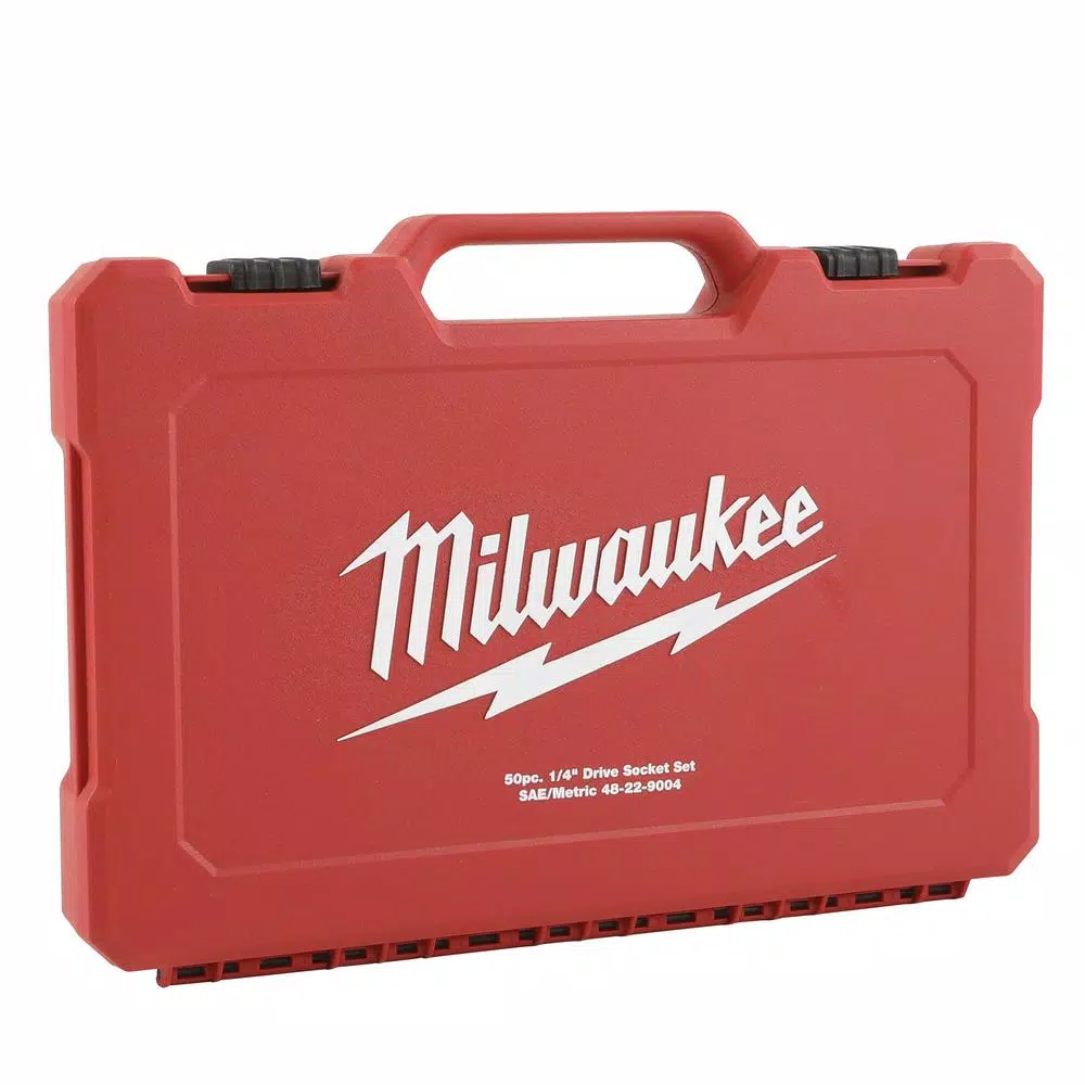 Milwaukee 1/4 in. Drive SAE/Metric Ratchet and Socket Mechanics Tool Set (50-Piece) and#8211; XDC Depot