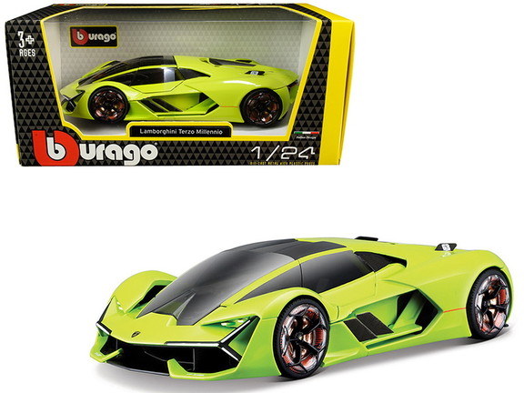 Bburago Lamborghini Terzo Millennio Lime Green wit...