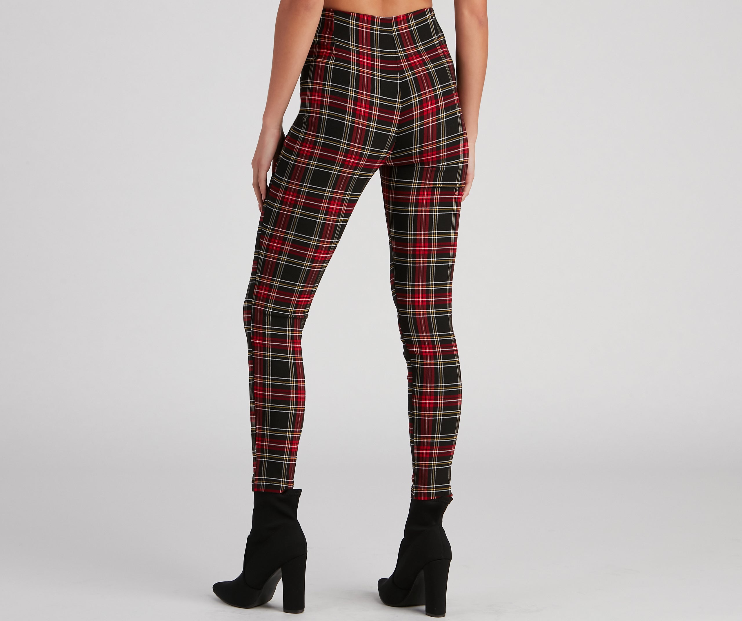 Perfect In Plaid High-Rise Pants