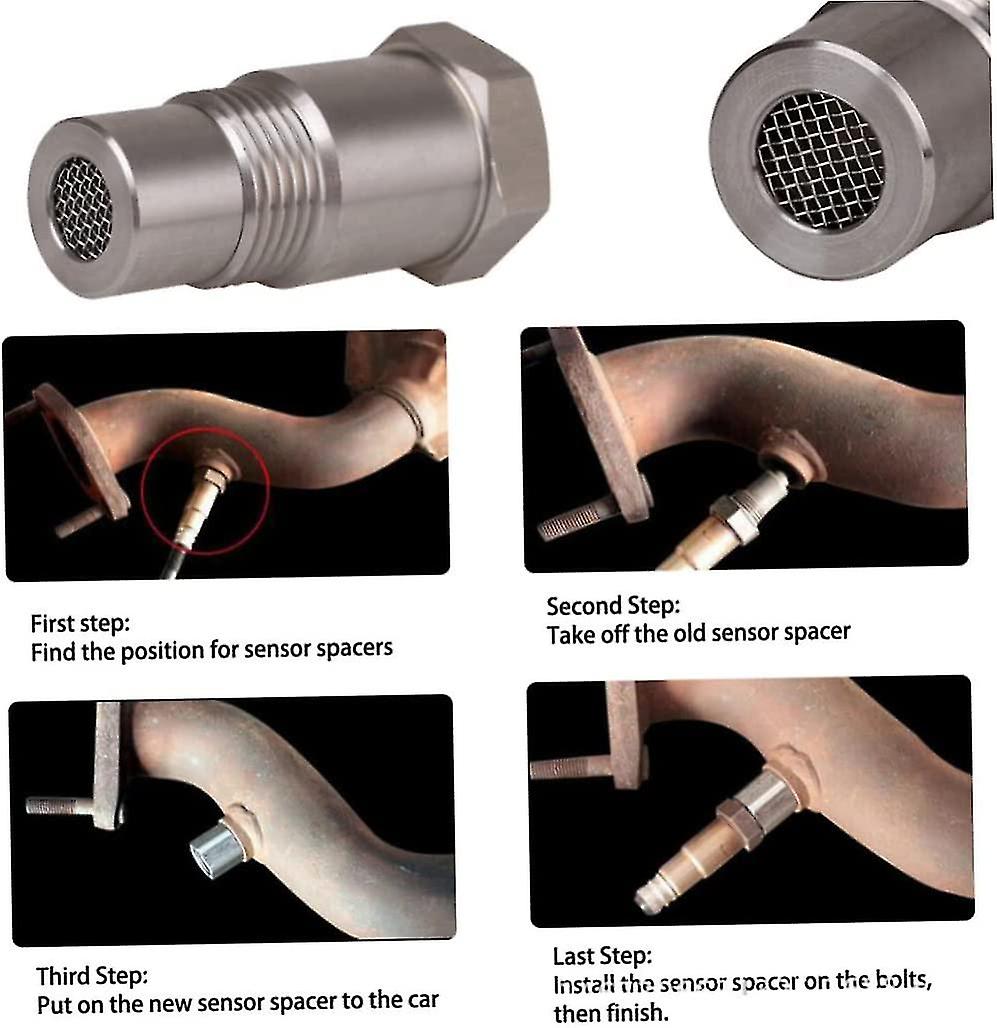 Sauerstoffsensor-stecker-dichtung Sensor-stecker-adapter Sauerstoffsensor-stecker-verlngerung (silber) (2 Stck)