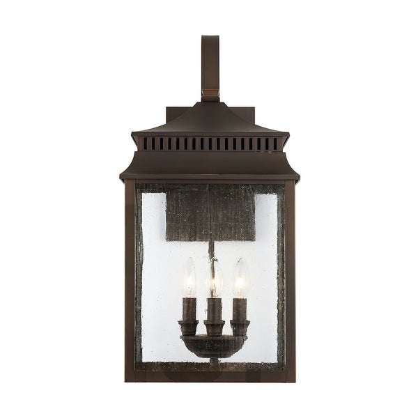 Sutter Creek Oiled Bronze Outdoor Wall Lantern w/ Antiqued Water Glass Shopping - The Best Deals on Outdoor Wall Lanterns | 40501421