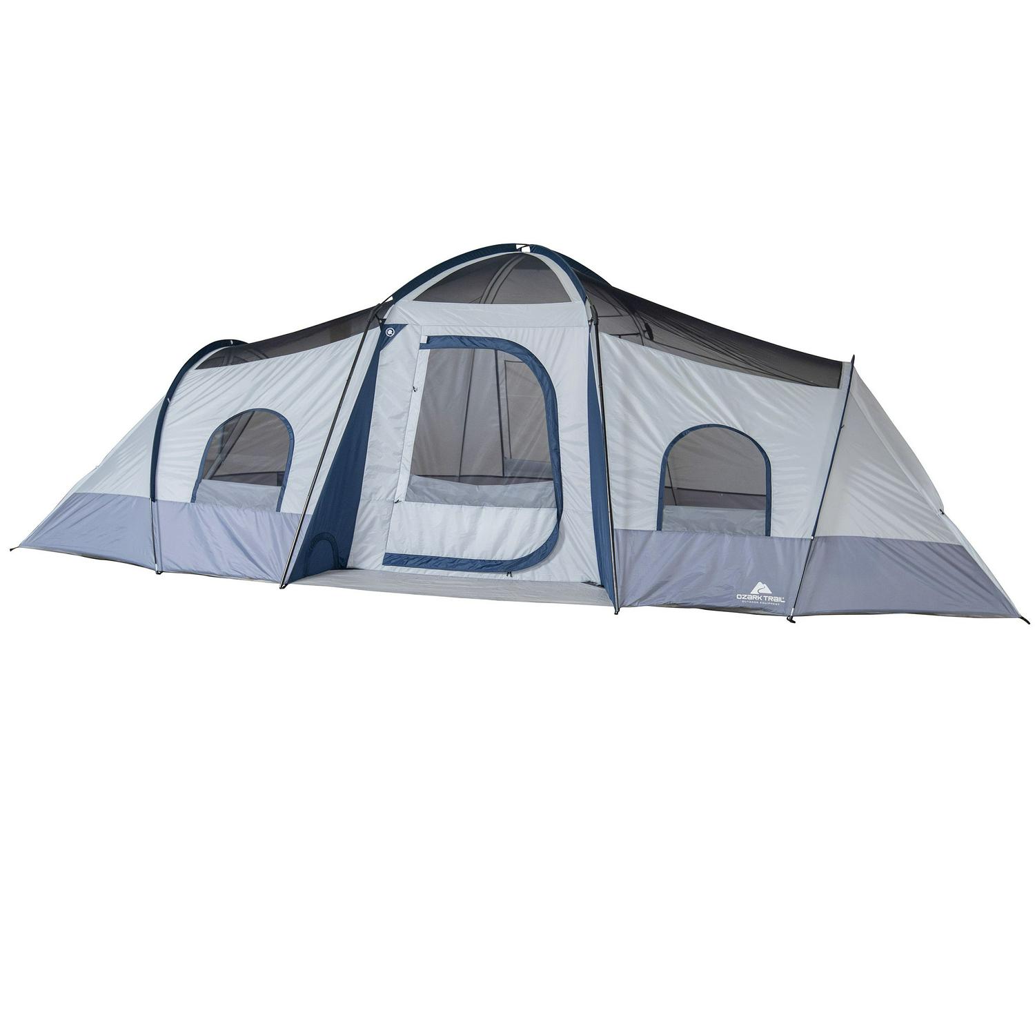 Ozark Trail 10-Person Cabin Tent， with 3 Entrances