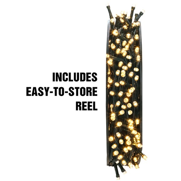 Syncfun 240 LED Cool White Christmas Lights Outdoor，78.4 FT on Reel，Green Wire String Lights