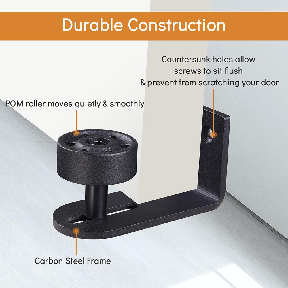 Yescom Adjustable Floor Guide Roller Bottom Stay for Sliding Barn Door