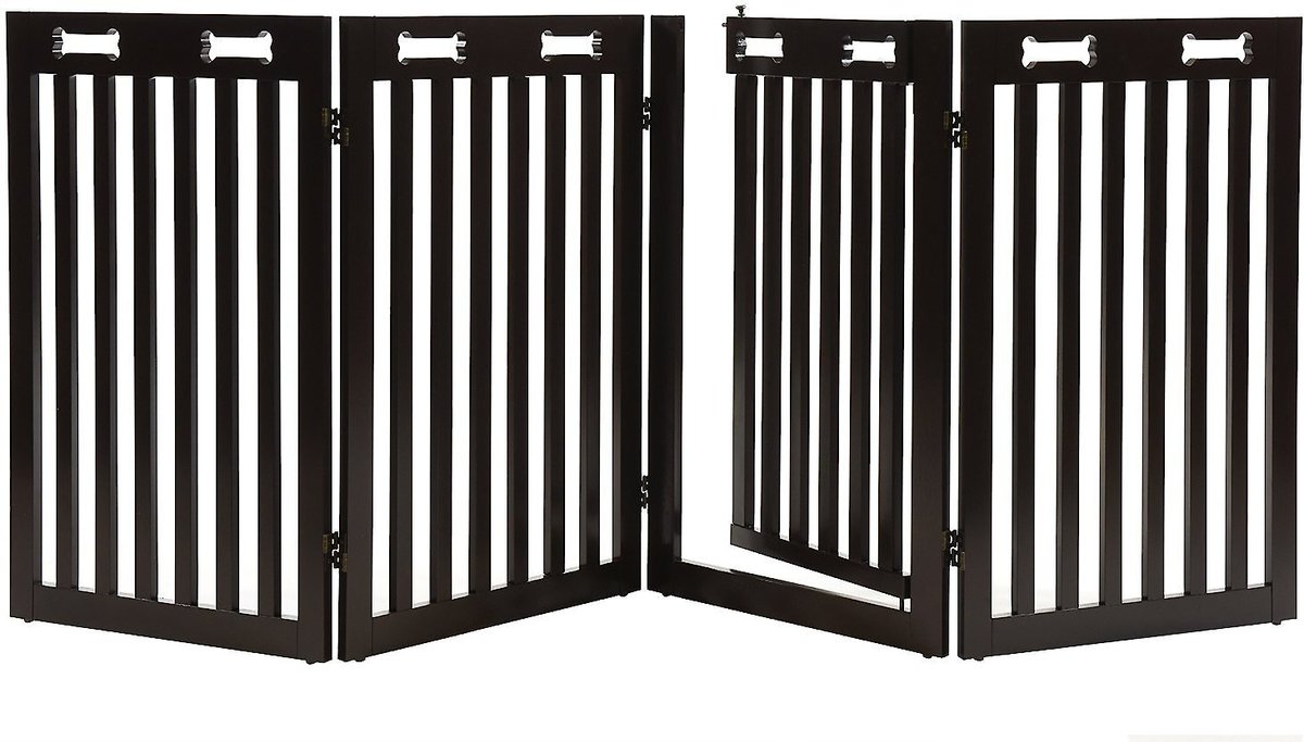 Arf Pets Free-Standing Walk-Through Wood Dog and Cat Gate