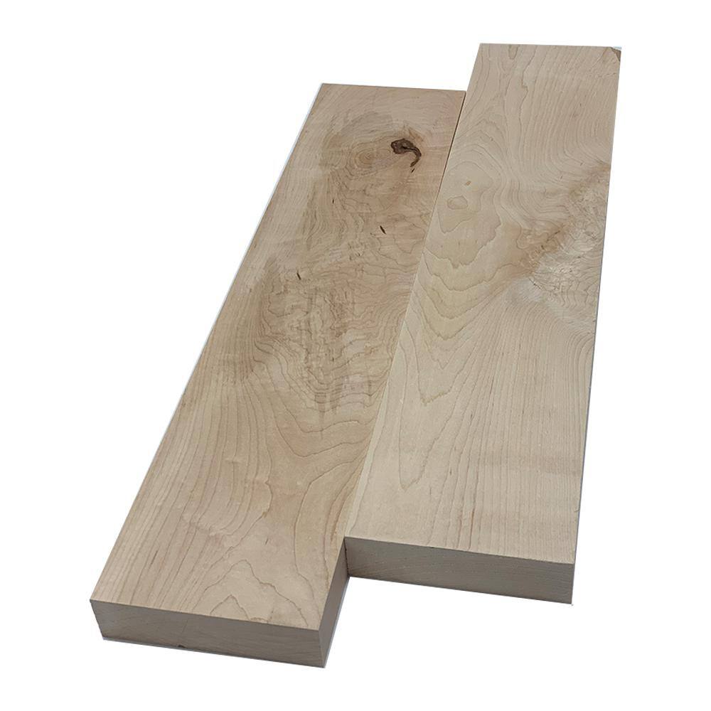 Swaner Hardwood 2 in. x 6 in. x 2 ft. Maple S4S Board (2-Pack) OL08051624ME