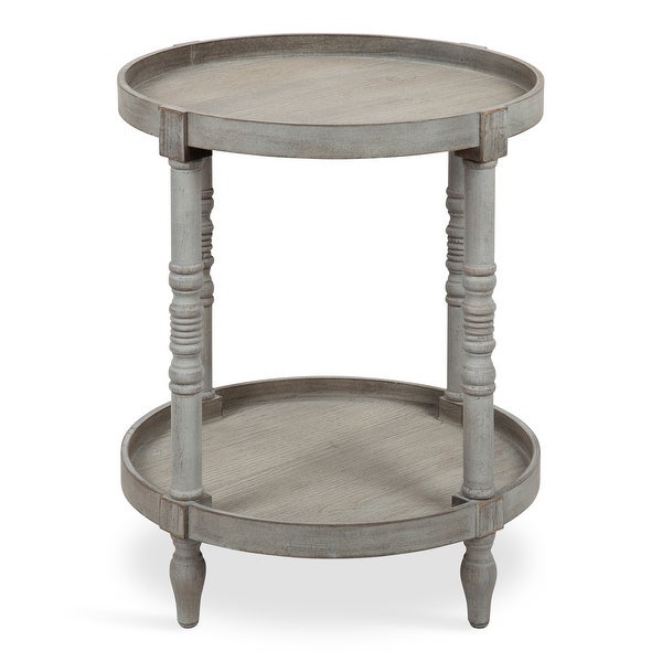 Kate and Laurel Bellport Round Wood Side Table - 20x20x24