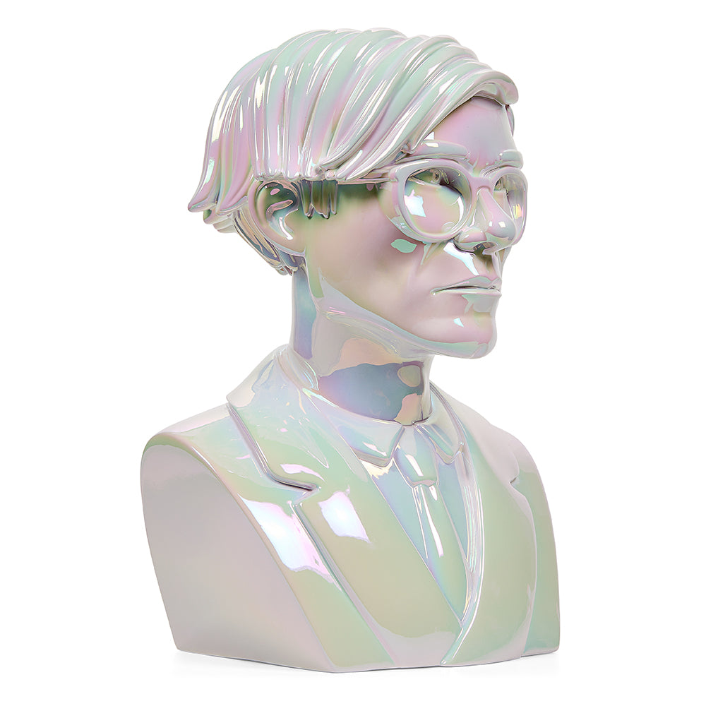 Andy Warhol 12” Bust Vinyl Art Sculpture – Iridescent Edition (Limited Edition of 300)