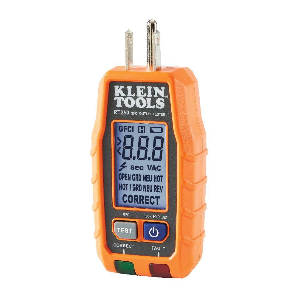 Klein Tools GFCI Receptacle Tester with LCD