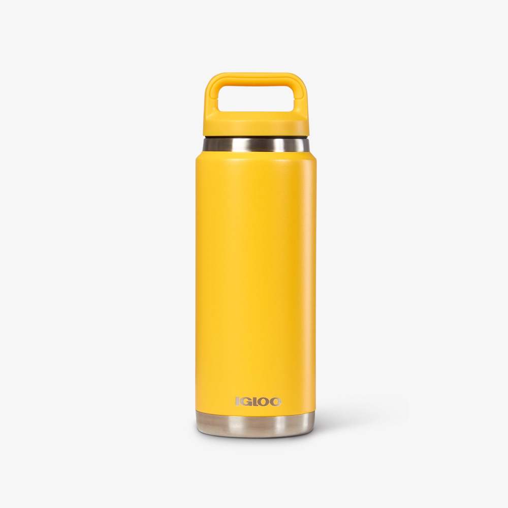 Igloo Bottle Reusable Hot/Cold Stainless Steel Yellow 26oz ;