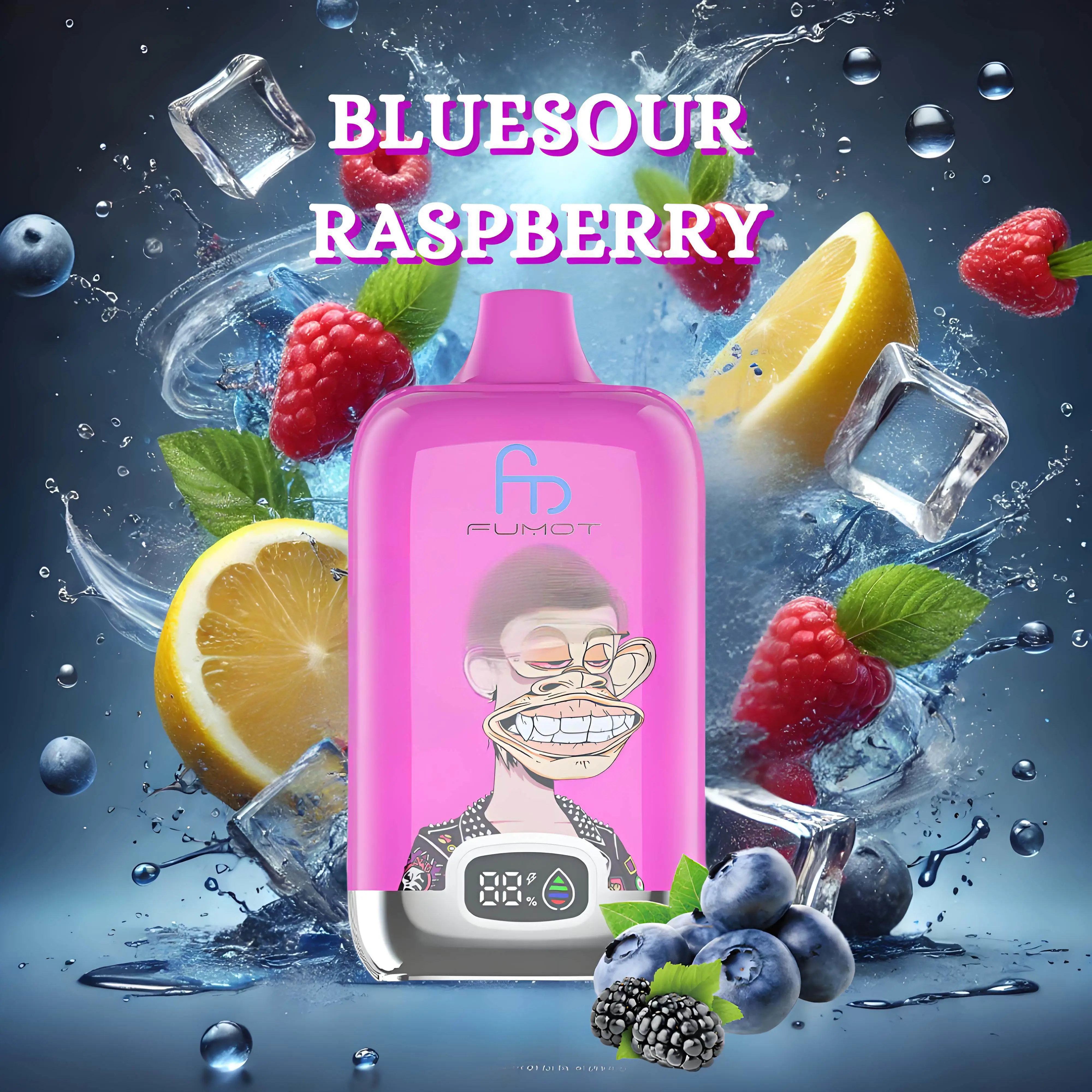 Fumot Tornado Digital Box 12000 Puffs - Bluesour Raspberry