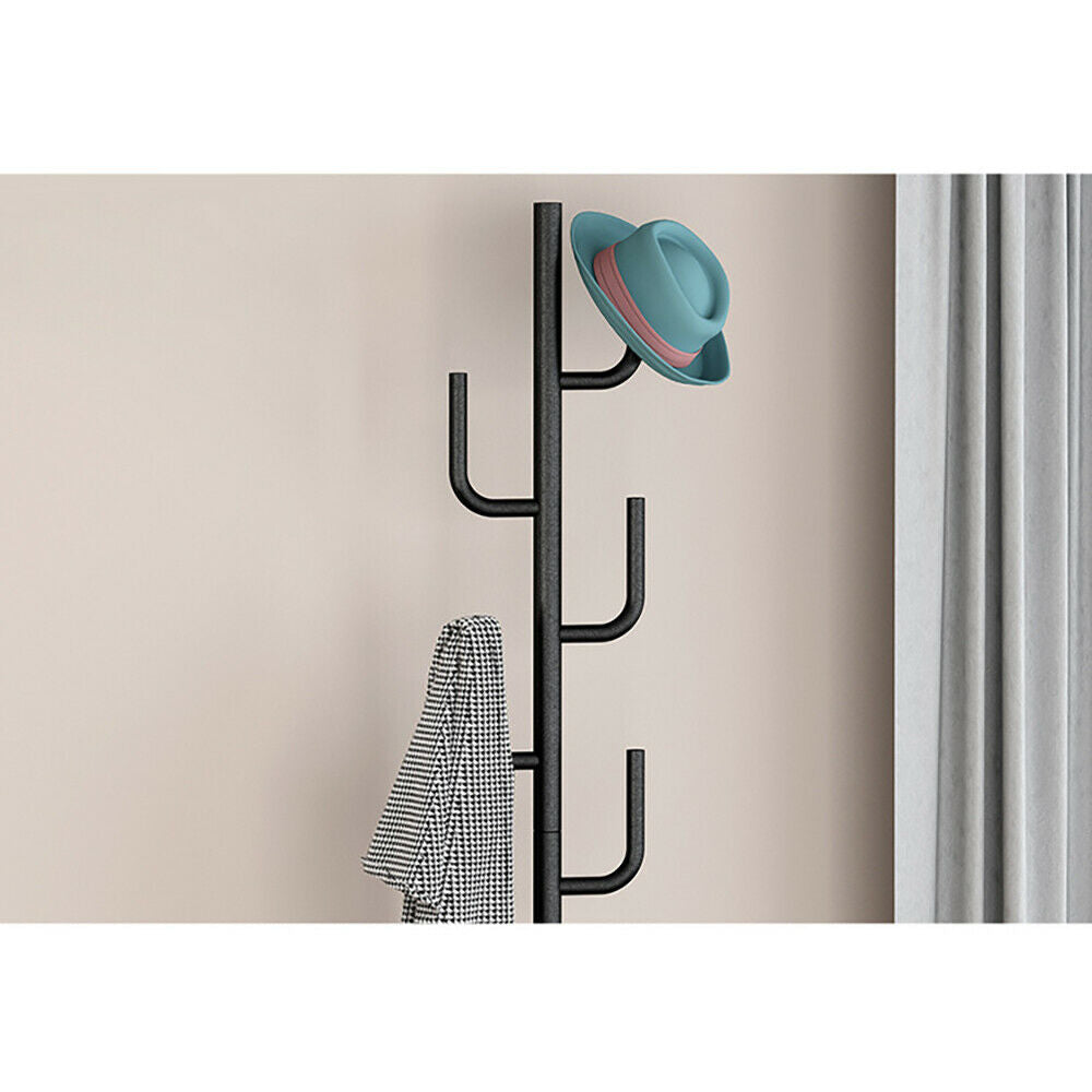 Miumaeov 3 In 1 Coat and Hat Rack Mini Desk 2-Layer Shoes Storage Shelf Home Organization