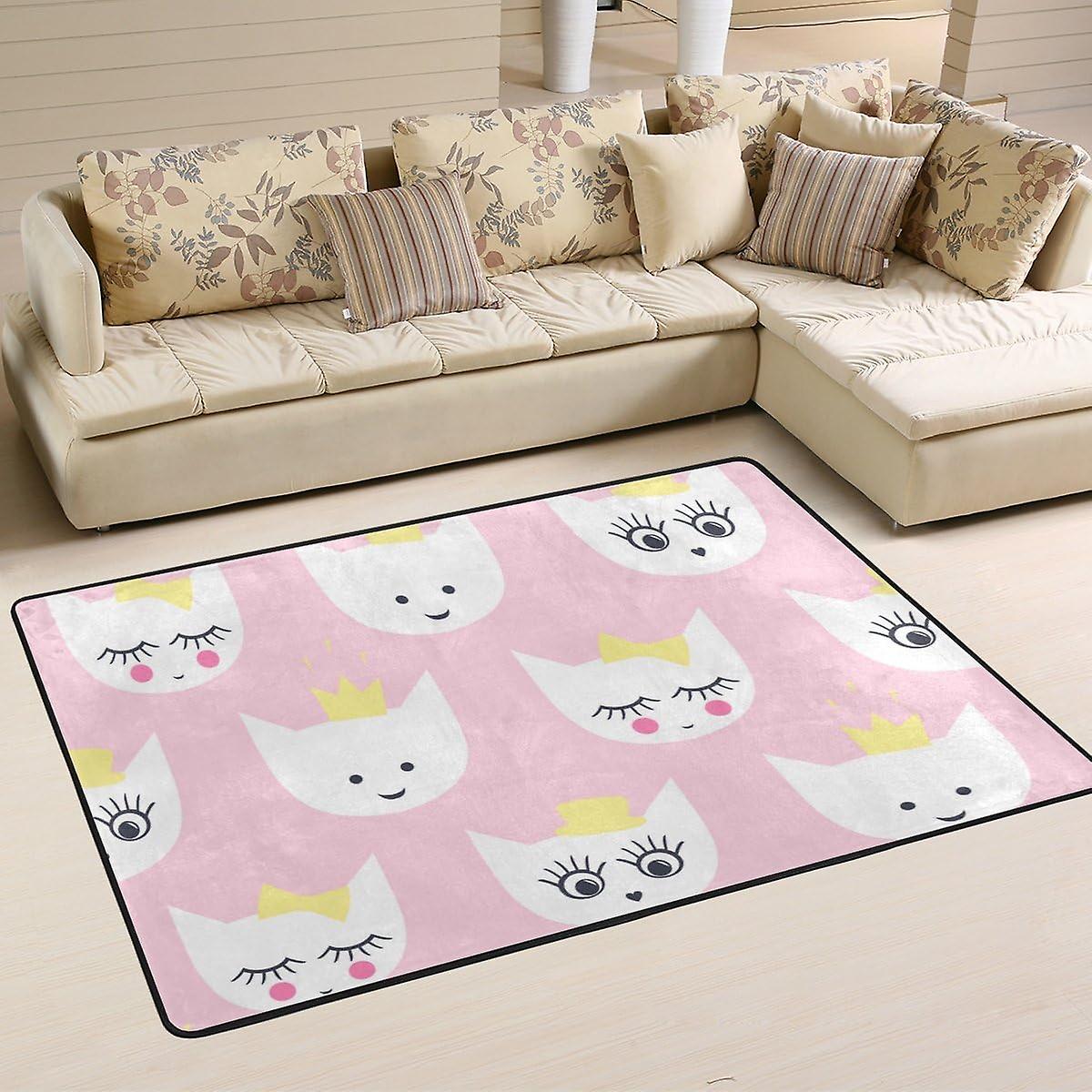 Abstract Flower Pattern Area Rug Carpet 63 X 48 Inch For Living Room Bedroom Decor For Kids Carpet Mat