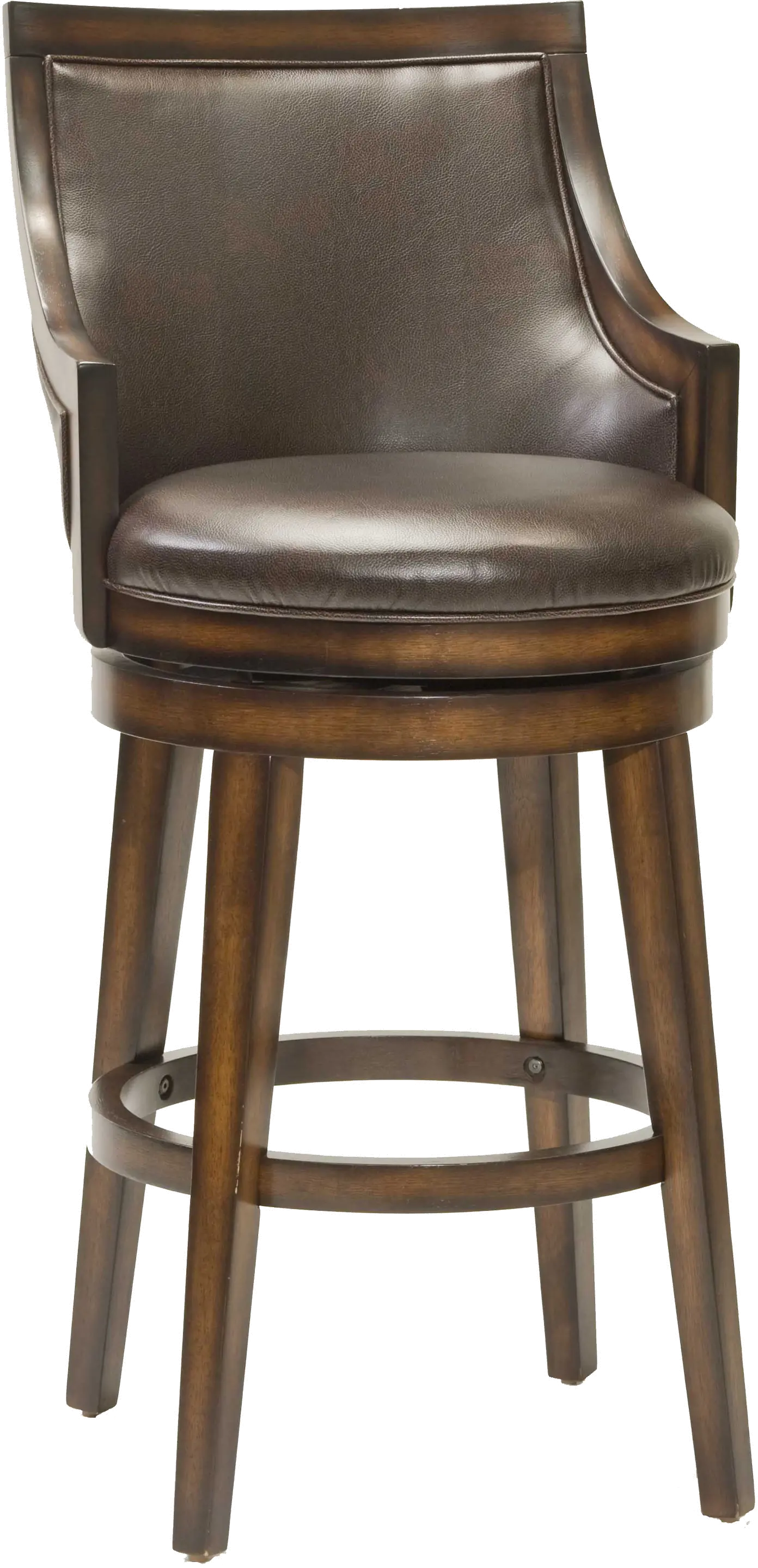 Lyman Traditional Rustic Oak Swivel Counter Height Stool