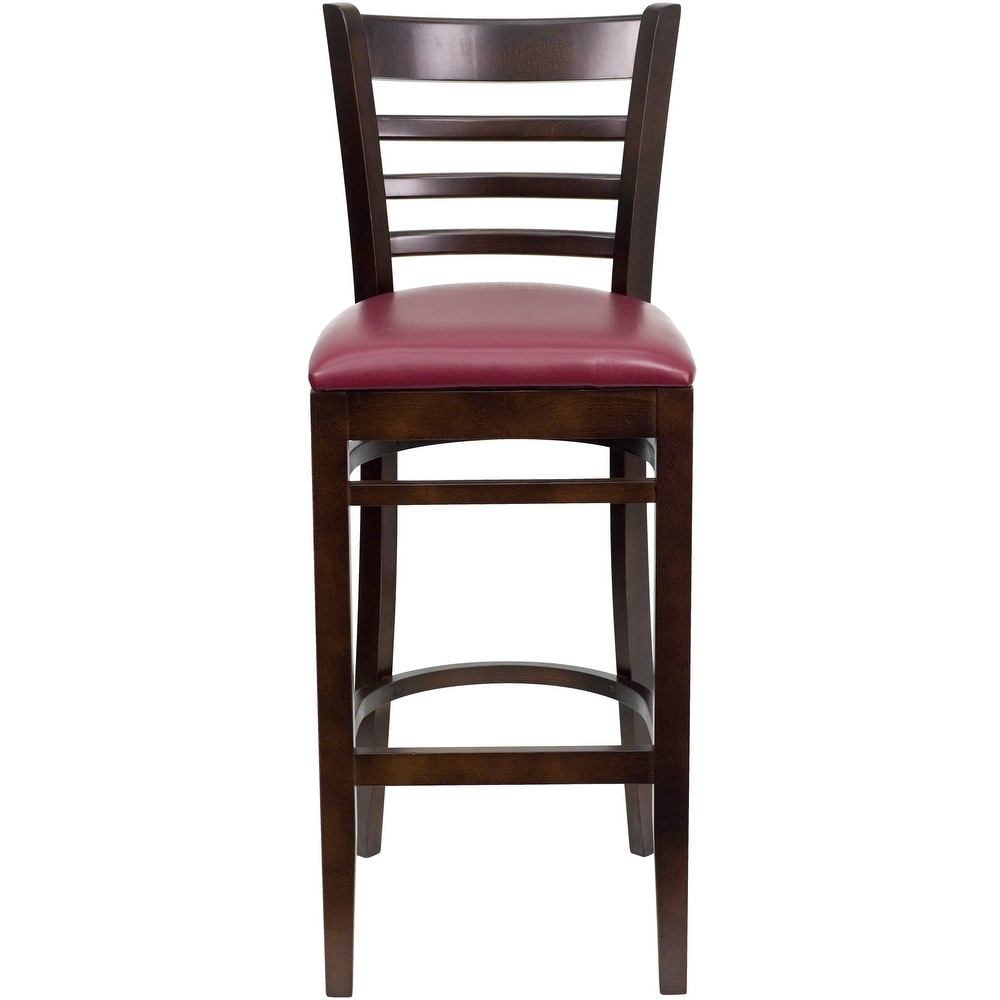 Ladder Back Wooden Restaurant Barstool   16.75\