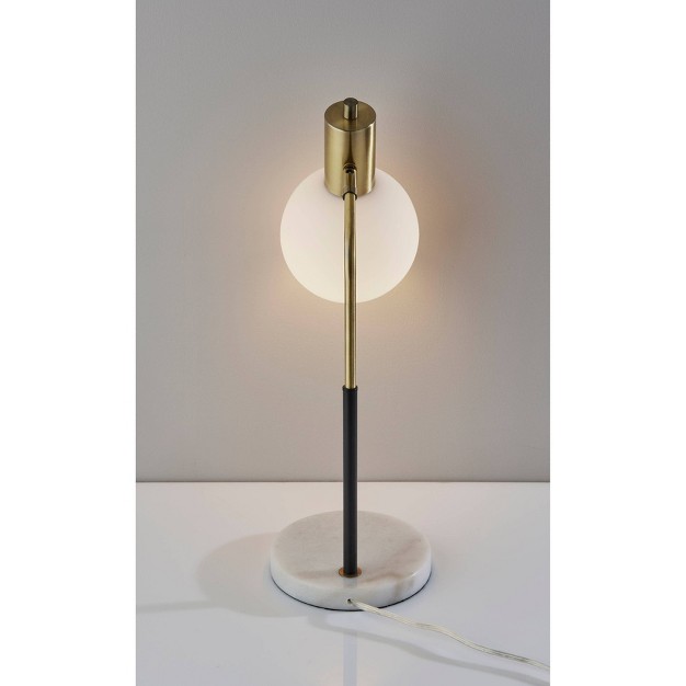 Corbin Desk Lamp Antique Brass Black Adesso