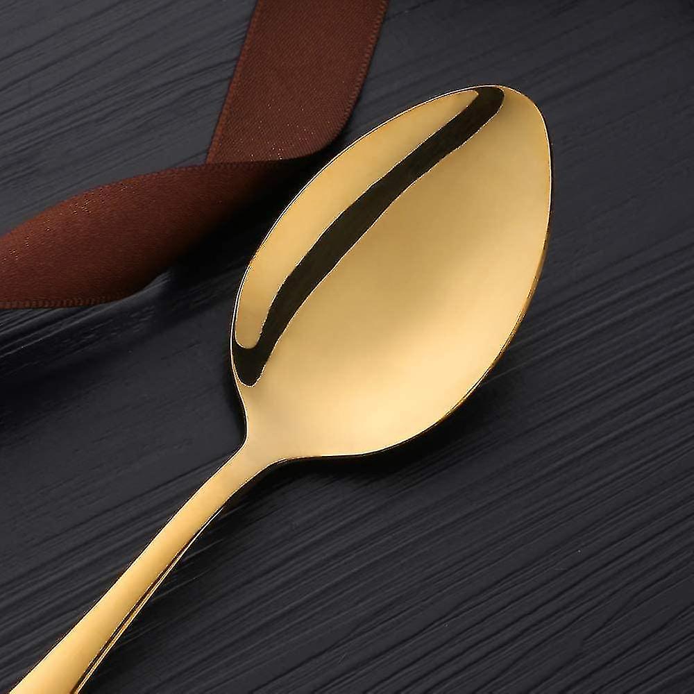 Dessert Spoons， 12-pack， Gold