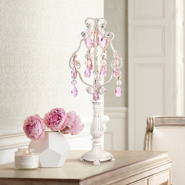 High Antique White Pink Clear Faux Crystal For Living Room Bedroom