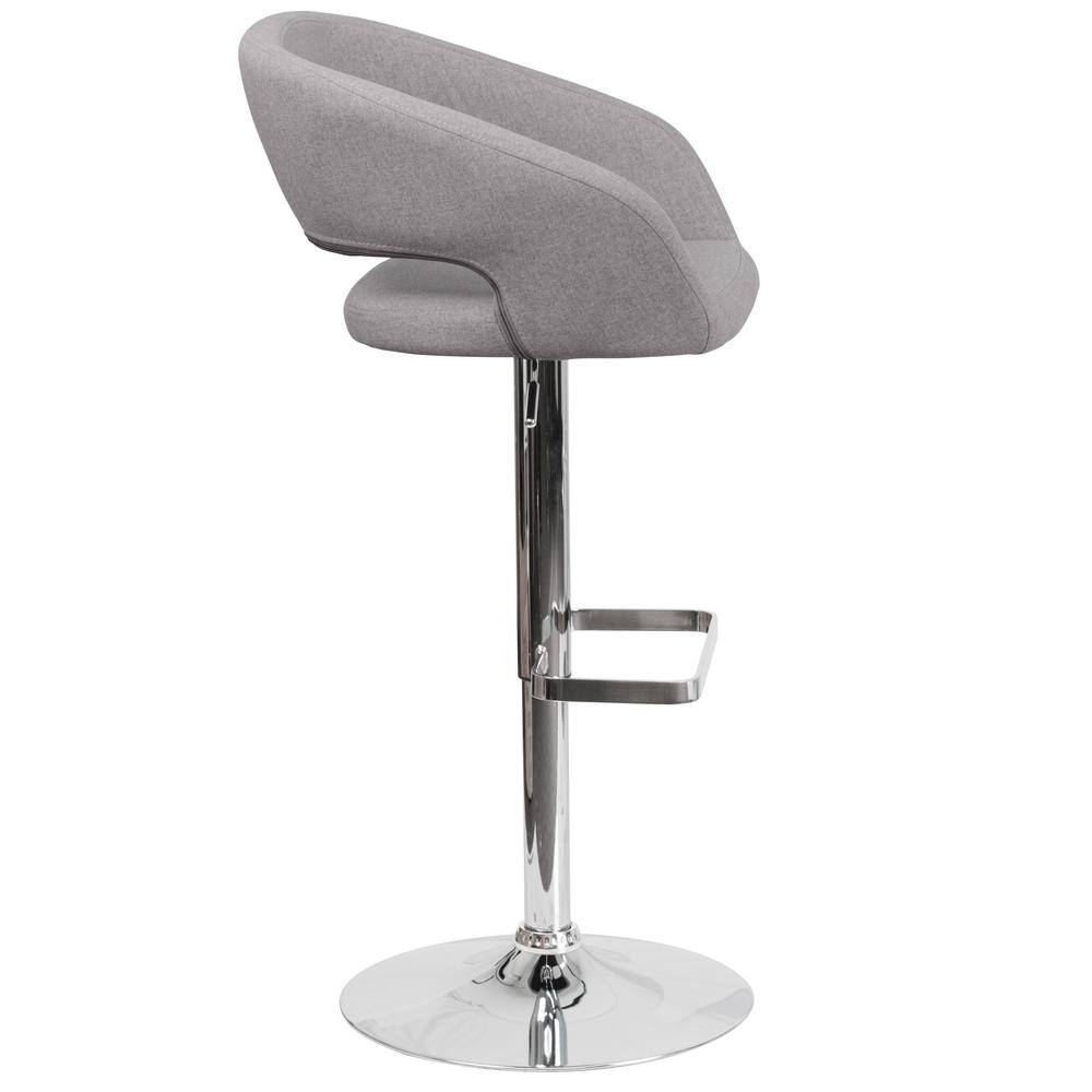 Flash Furniture 32 in. Adjustable Height Gray Cushioned Bar Stool CH122070GYFAB