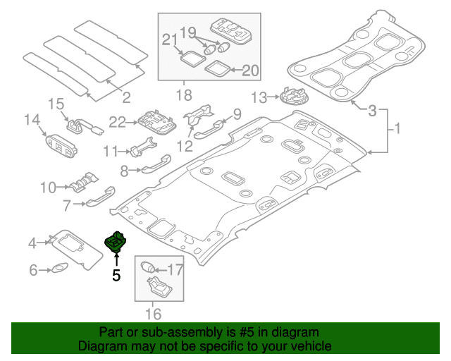 Genuine OE Kia Sun-Visor Retainer - 85235-A9000GBU