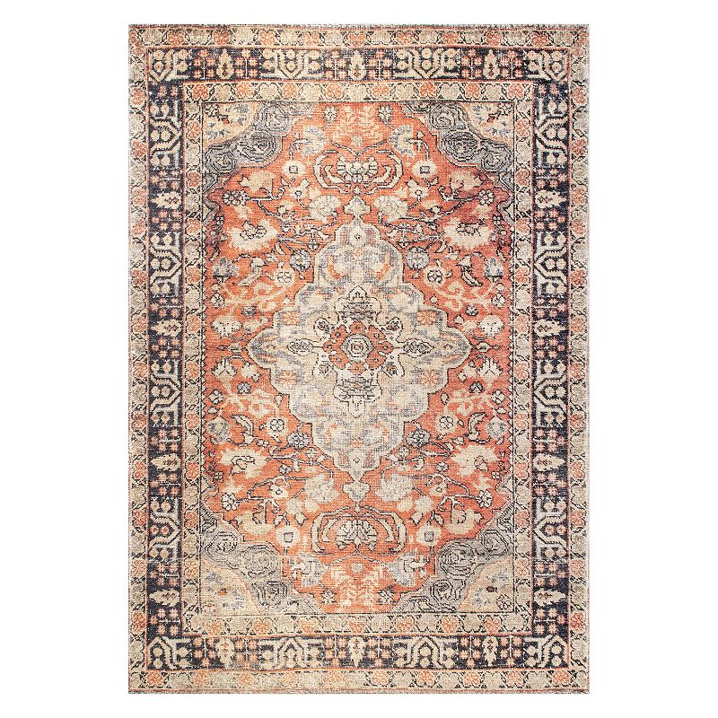 nuLoom Esmeralda Distressed Medallion Area Rug