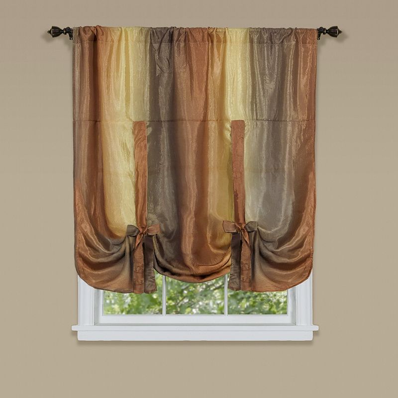 Goodgram Royal Ombre Crushed Semi Sheer Tie Up Single Window Curtain Shade