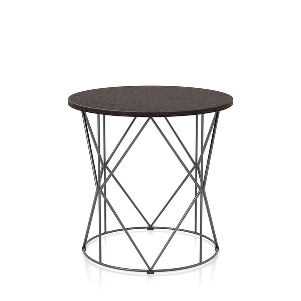 Furniture of America Brigid Modern Metal Round 23-inch Side Table