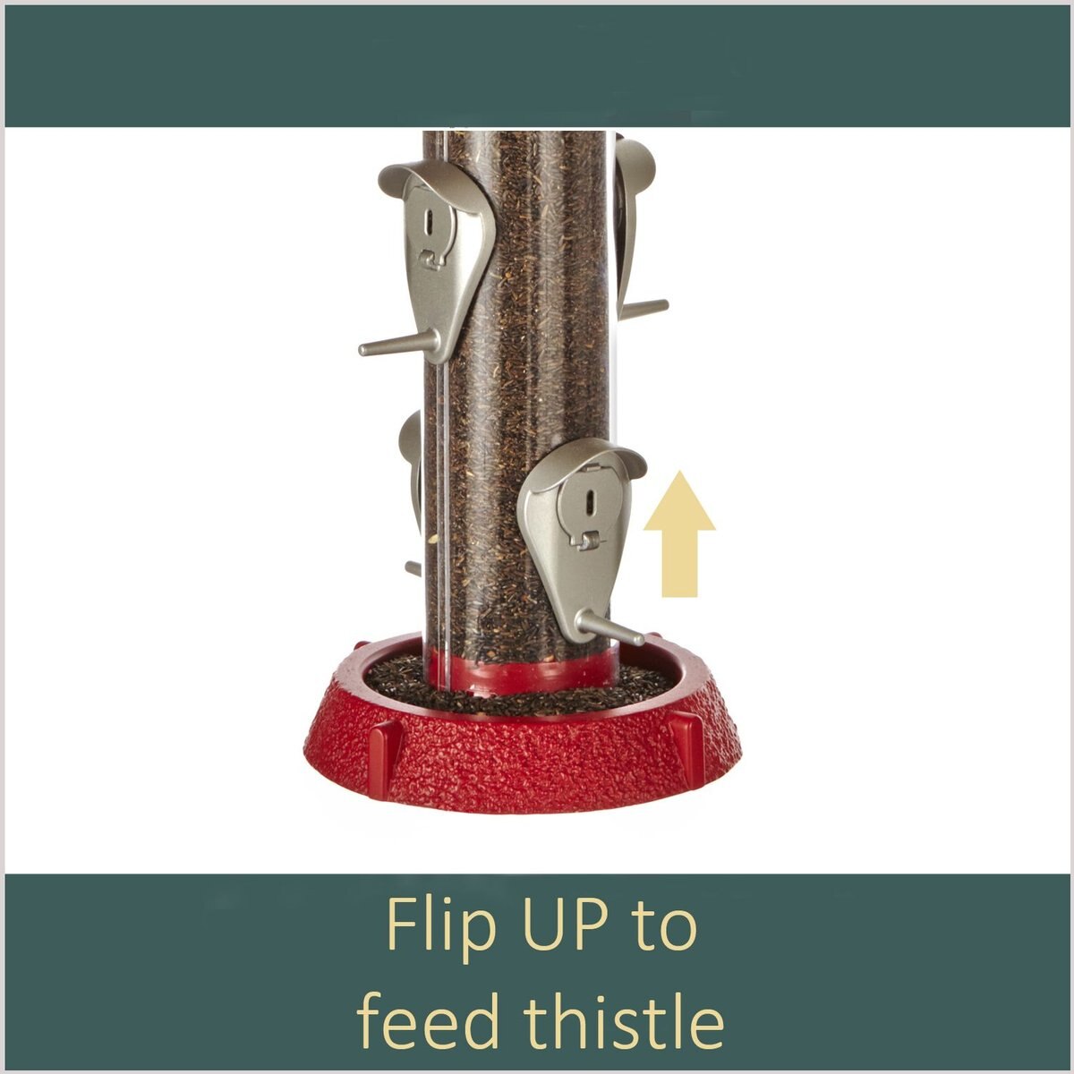 North States 2-in-1 Hinged-Port Bird Feeder， 4-Perch