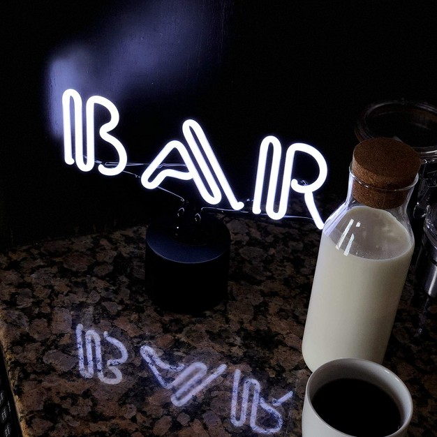 Amped Co Neon Desk Light With Real Neon Bar Text Classic