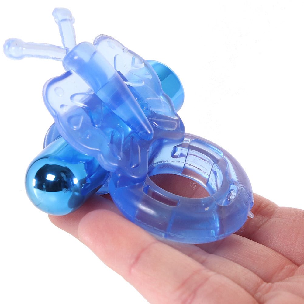 BodyWand Rechargeable Butterfly Ring in Blue