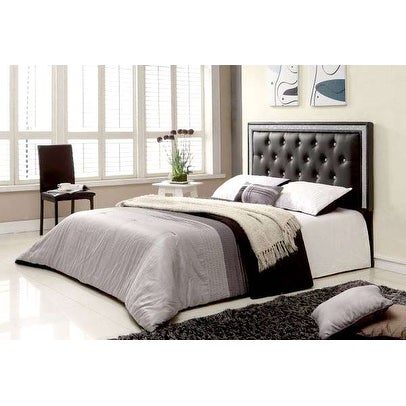 Best Master Furniture Upholstered Rhinestone Leather Headboard - - 18826033