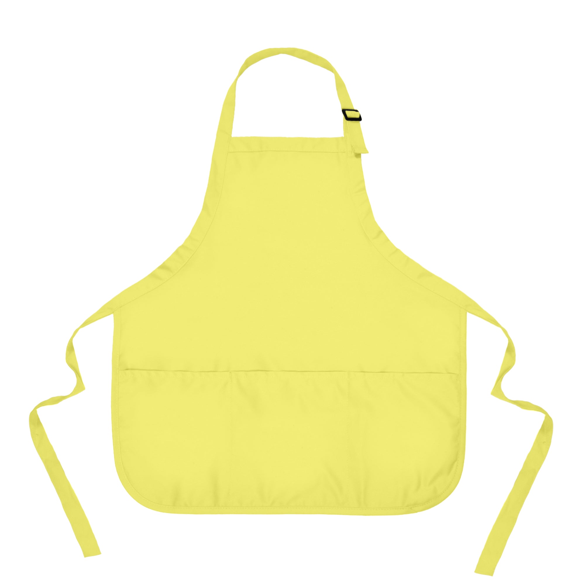 DALIX Apron Commercial Restaurant Home Bib Spun Poly Cotton Kitchen Aprons (3 Pockets) in Yellow