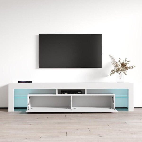 Milano 200 Modern 79-inch TV Stand with 16 Color LEDs