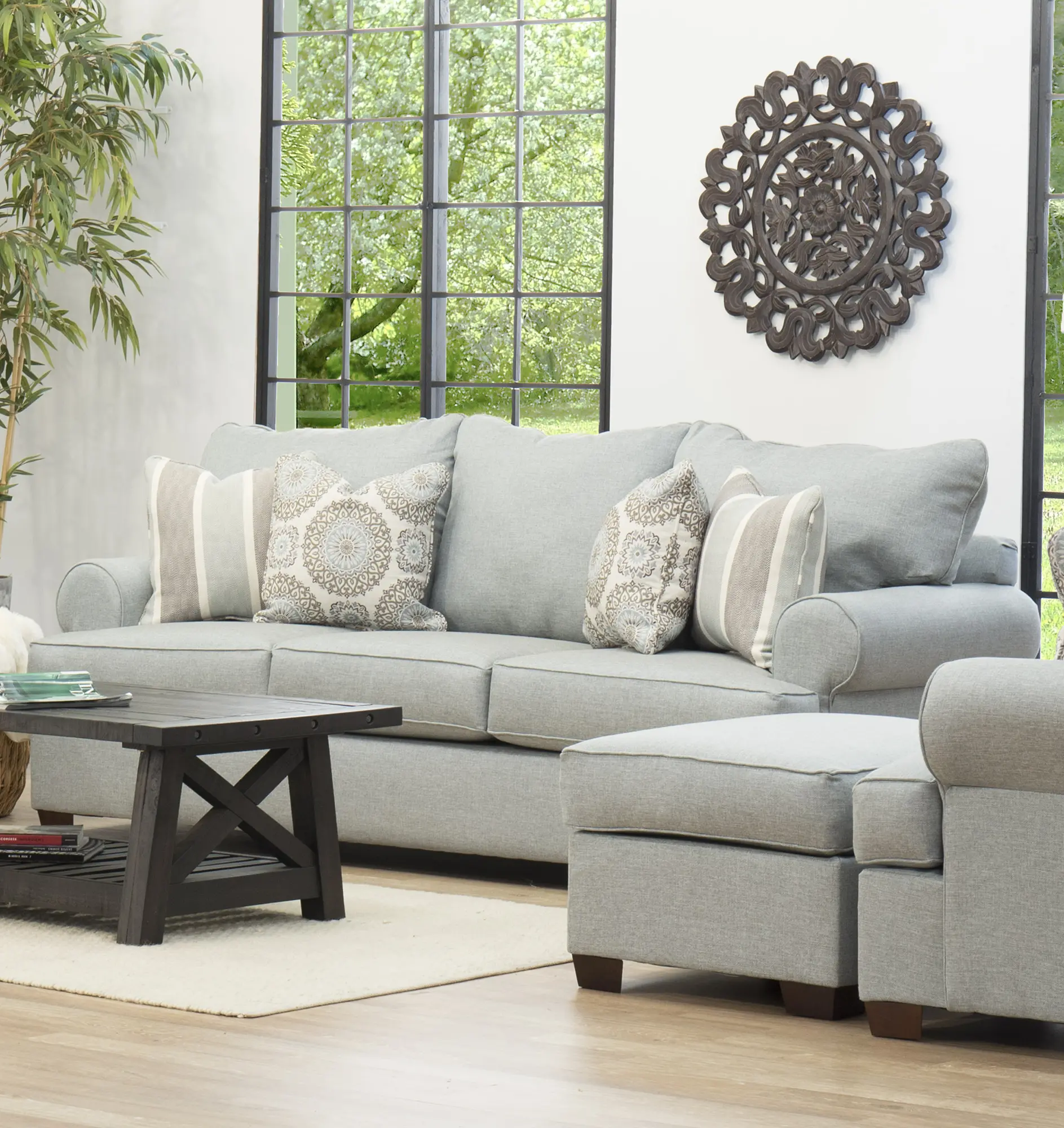 Alison Blue-Gray Sofa