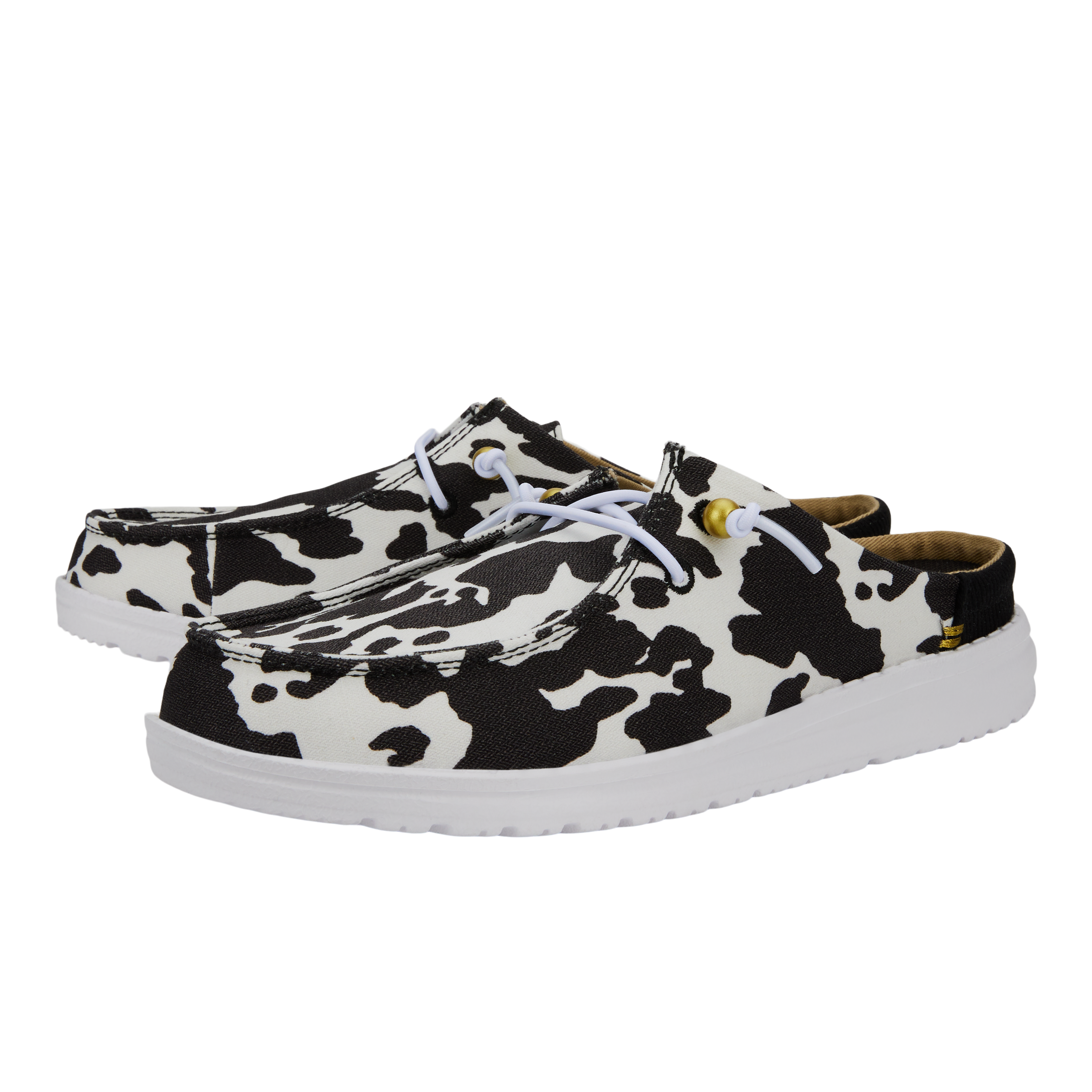 Wendy Slip Classic - White/Black Cow Print