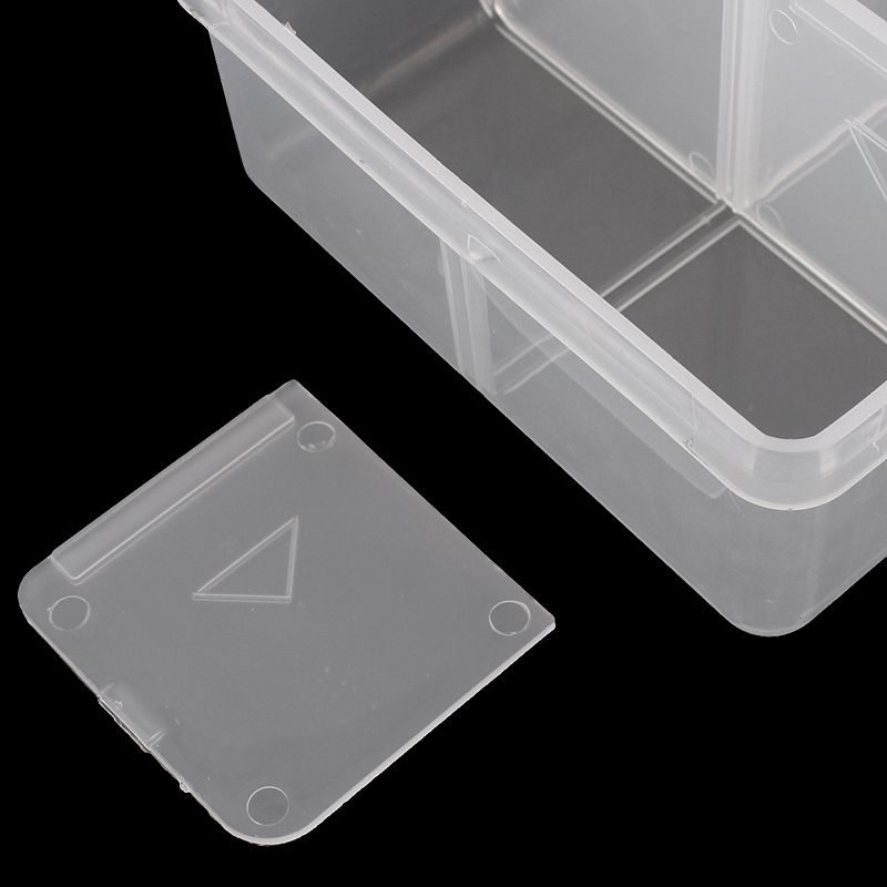 Jewellery Hardware Plastic 6 Slots Storage Case Box Organizer Clear