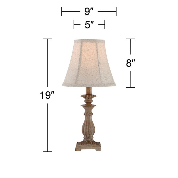 High Set Of 2 Antique Beige Off White Bell Shade For Bedroom Living Room Bedside Nightstand Kids