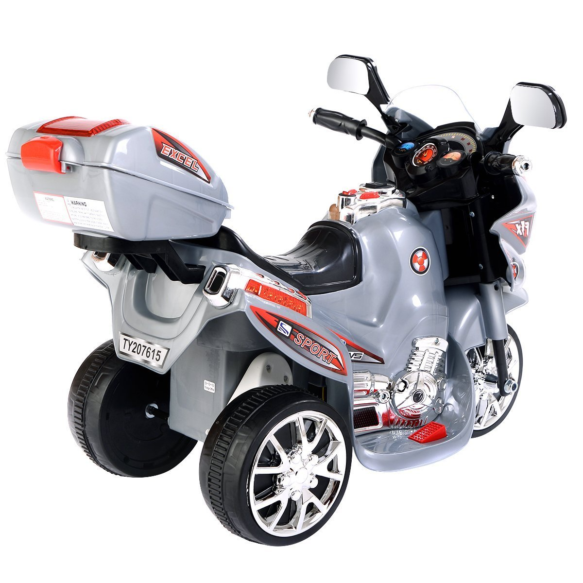 Ride On Motorcycle, 6V Battery Powered 3 Wheels Electric Bicycle