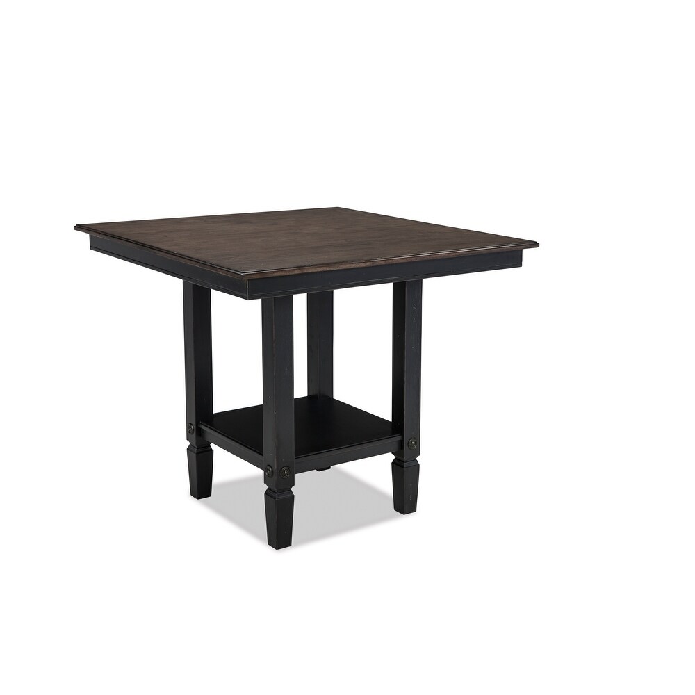 Glennwood Rubbed Black and Charcoal Gathering Table