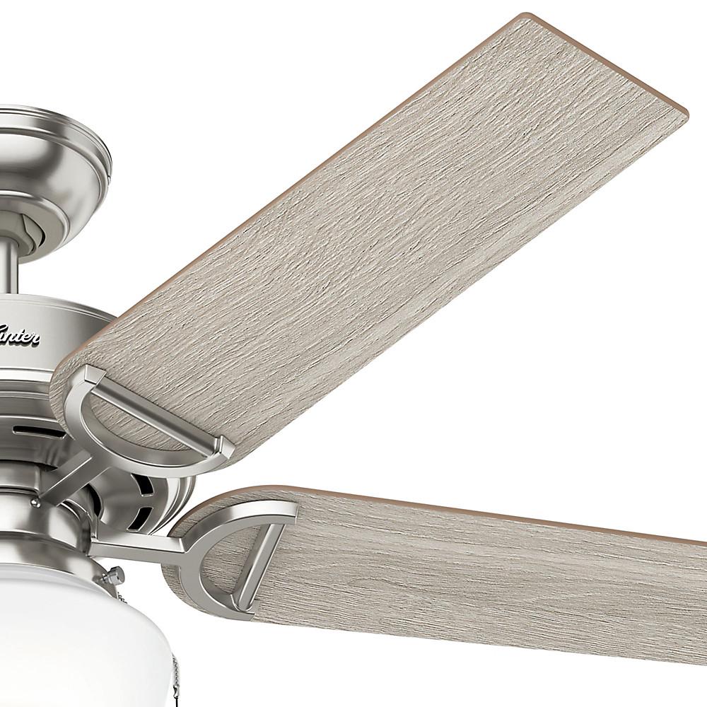 Hunter 52 Viola Brushed Nickel Ceiling Fan with Light Kit and Pull Chain