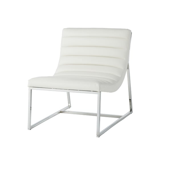 Parisian White Leather Sofa Chair by Christopher Knight Home