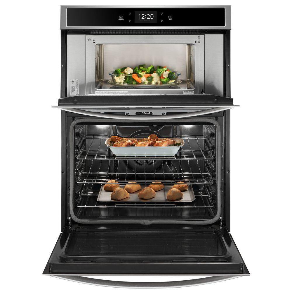 Whirlpool 27 in. Electric Smart Convection Wall Oven with Touchscreen and Air Fry When Connection in Stainless Steel WOC75EC7HS