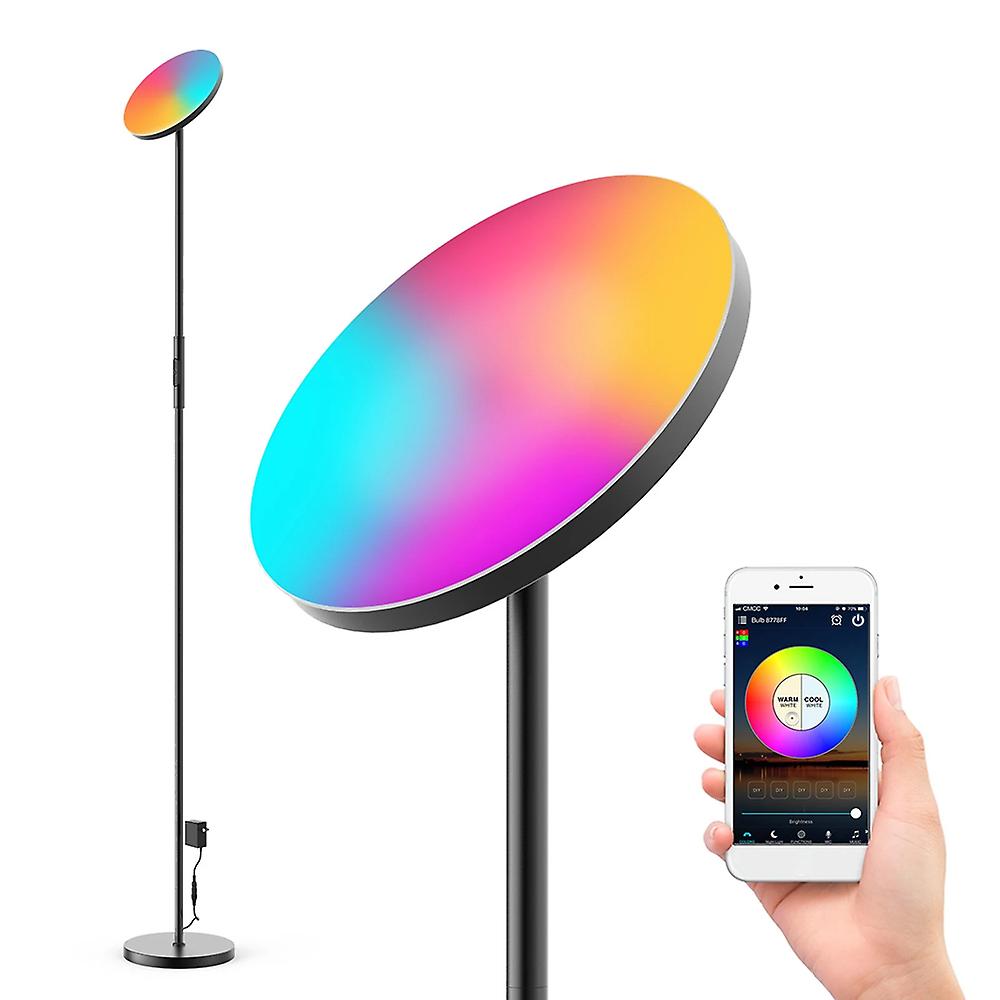 100-240v 24w Wirelessly Bt Connected Connection Leds Rgb And Cct Floor Lamp Standing Light With Controller