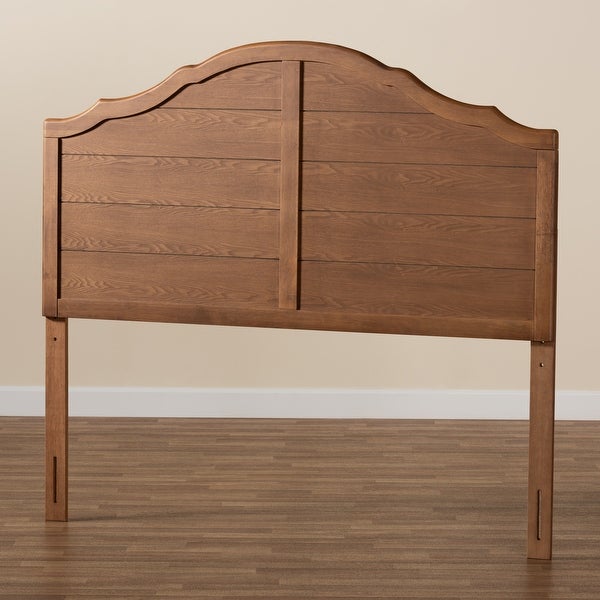 Clive Vintage Traditional Ash Walnut Finished Wood Headboard - - 32969786