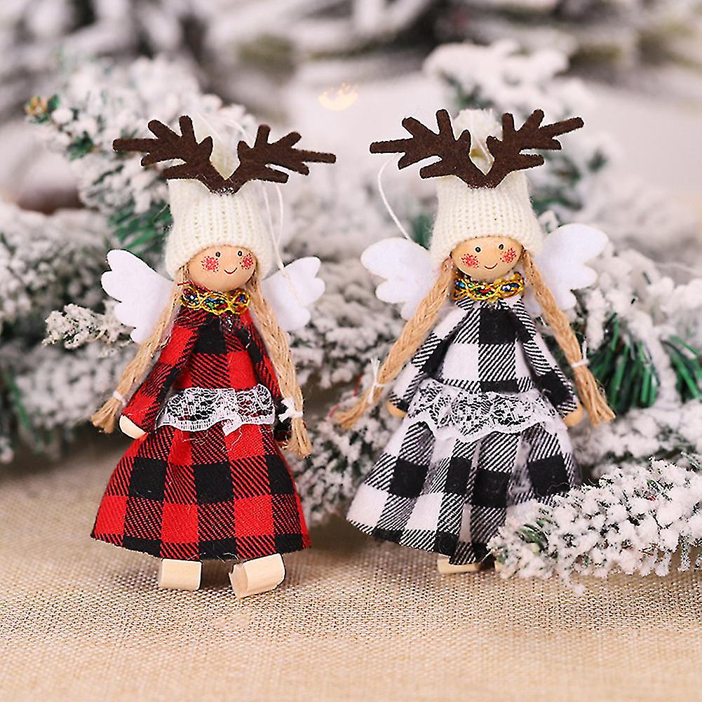 Antler Angel Plush Doll Home Party Christmas Tree Decoration Hanging Ornament