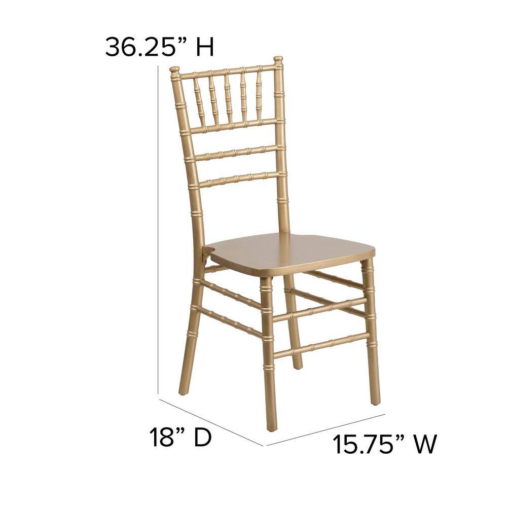 Flash Furniture Hercules Series Gold Wood Chiavari Chair XSGOLD